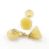 Colgante de Cápsula de Semilla de Loto de Calcedonia Chapado en Oro con Fuerte Retención de Color, Colgante de Ábaco, Accesorios de Joyería para Bricolaje, Pulsera, Collar