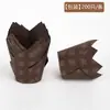 Pacote com 200 Forminhas de Cupcake Tulipa, Forminhas para Muffin em Formato de Chama, Forminhas para Muffin Resistentes a Altas Temperaturas e Seguras para Forno, Forminhas de Papel à Prova de Óleo