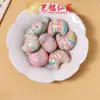 Figurilla de Gato de Orejas Largas con Laca de Ébano Yiming Xianyuan Laca Gato Curioso Adorno en Forma de Corazón de Ciervo