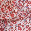 C33 gris moteado base pequeña floral 50D horizontal gasa estampada ropa de niño tela para vestido al por mayor