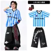 Roupas da Moda Street Dance Infantil Roupas Hip-Hop Legais para Meninos Estilo de Rua Hip-Hop Marca da Moda para Meninas Roupas de Performance Dança Jazz Verão