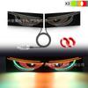 Luces de ojo de diablo dinámicas USB transfronterizas para automóvil, pegatinas para automóvil, pantalla LED, luces de vidrio delanteras y traseras para automóvil y camión