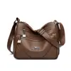 Bolsa Feminina para Mulher de Meia-Idade Bolsa de Ombro 2025 Nova Simples Moda Bolsa Transversal Estilo Coreano Tendência Couro PU Macio Pequena Quadrada
