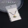 Novo Pingente de Bambu Ping An com Inlay de Ouro e Imitação de Jade Jade Branco Fivela Ping An Colar Pingente de Peixe Anual Acessórios de Joias Pendurar