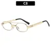 Nuevas gafas de sol de metal de doble puente, estilo retro de Hong Kong, estilo old money, gafas de sol cuadradas de montura pequeña, gafas de moda
