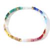 Pulseras Tejidas a Mano con Cuentas Tila Pull-Up y Cuentas de Arroz Estilo Playa Europeo y Americano Estilo Ins Pulseras de Pareja Que No Se Desvanecen