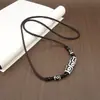 Collar de Cuentas de Nueve Ojos de Xizang para Hombre Colgante de Ágata Vintage Cuentas de Pareja Pulsera de Cadena de Lana Colgante Largo Versátil