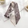 Bufanda de Seda de 26 Letras Banda para el Cabello para Mujer Super Hermosa Elegante Corea del Sur Decorativa Bufanda Pequeña Corbata Cinta para Bolsa Combinable