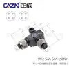 Conector M12 Zhengcheng Adaptador L I 3PIN4D5B código 8 enchufe de aviación impermeable macho y hembra de 12 núcleos