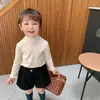 ¡Estrella Infantil Redonda Súper Suave! Ropa interior para niñas Otoño Nuevo Estilo Camiseta de Manga Larga Infantil Para Bebés Ropa Interior Versátil