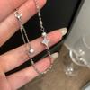 Pulseira Estrela de Quatro Pontos Zircônia de Luxo Leve de Nicho para Mulheres Personalidade Única Moda Elegante Tendência para o Dia a Dia Pulseira Versátil Pulseira