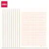 Caderno Deli Stationery 16K Linha Única Linha Dupla Grade Quadrada Grade de Arroz Papel para Escrever Cartas Caderno de Composição Livro de Rascunho para Estudo