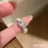 Anillo de Cinturón de Cuero Cepillado Fresco, Diseño Medieval de Alta Resistencia, Anillo Plateado Brillante para el Dedo Índice, Verano de Alta Gama