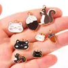 Ardilla Gatito Lindo Animal Aleación Goteo de Aceite Joyería Accesorios DIY Transfronterizo Accesorios para el Cabello Llavero Colgante