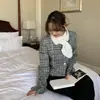 Bufanda Cálida Maomao de Conejo Rex Estilo Coreano Versátil para Mujer Bufanda de Imitación Otoño e Invierno Celebridad de Internet Bufanda Cruzada de Felpa Tejida para Mujer