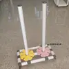 Estante de Almacenamiento para Patinetes de Jardín de Infancia, Bicicletas de Equilibrio, Zancos, Juguetes de Arena y Agua, Estante de Almacenamiento para Colchonetas de Gimnasia con Ruedas