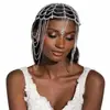 Nova Corrente de Cabelo com Franjas em Camadas da Amazon Moda Europeia e Americana Performance de Palco Headwear com Strass Corrente de Cabelo