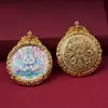 Pingente Tanka de Raposa de Nove Caudas Pintado à Mão com Incrustações de Ouro Liga Tibetana Caixa Gau Pingente Amuleto Budista Ornamento Estilo Chinês