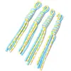 Poliéster Bloqueo de Color Tejido a Mano Llavero Bolso Encanto de Teléfono de Moda Correa Accesorios Joyería Creativa DIY Materiales