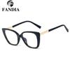 95717 Tendencia de Moda Gafas Planas de Montura Grande Bicolor para Mujer TR90 Montura Completa Gafas Anti-luz Azul Montura para Miopía