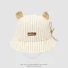 Sombrero de Bebé Niña para Bebé Sombrero de Cubo Rayado de Moda con Lazo Sombrero de Pescador Kukuji para Niños Sombrero de Sol de Verano