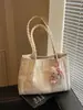 Bolsa Tote Grande Capacidade para Mulheres, Novo Estilo Verão 2026, Listras Color-Blocking, Versátil, Toque de Luxo, Bolsa de Ombro Tendência
