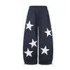 Magic Bear 2026 Nuevo Diseño Americano Retro Ligero Patchwork Sentido de Diseño Pantalones Deportivos Sueltos Pantalones de Chándal Pantalones de Pierna Ancha Scimitar