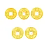 Pulseira de moeda de cinco imperadores de ouro 999 joias femininas acessórios de colar diy corda de mão joias de concha d'água masculinas atacado
