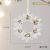 Floco de neve de Natal Árvore de Natal Acrílico Borda Dourada Floco de Neve Transparente Formato de Árvore de Natal Janela Floco de Neve Pêndulo Decorativo