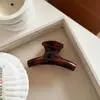Pinza de Tiburón Grande Escarchada, Moderna y de Alta Gama, Pinza de Una Línea para la Parte Posterior de la Cabeza, Pinza para el Cabello Color Carey de Otoño e Invierno