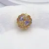 Cuentas Espaciadoras de Oro Antiguo que Conservan el Color con Incrustaciones de Circonita Cuentas Sueltas Accesorios para Pulseras y Collares DIY Hechos a Mano Venta al por Mayor