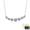 Collar con colgante de sonrisa de moissanita degradada en plata de ley S925, cadena para la clavícula estilo europeo y americano, joyería al por mayor desde la fábrica de origen