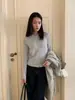 Tejidos Little Jianrou. Cárdigan de punto con cuello polo para mujer, nuevo estilo Otoño/Invierno, suéter de lana para mujer, top de un solo botón fácil de combinar