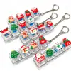 Navidad 9 Teclas Alivio del Estrés Botón Luminoso Juguete para Aliviar el Estrés Keycap Llavero Teclado DIY Juguete para Aliviar el Estrés Colgante