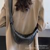 Bolso Bandolera Rojo para Mujer, Nuevo y de Moda Verano 2026, Bolso Coreano de Nicho Estilo Dumpling, Bolso Croissant de Hombro Único a la Moda Estilo Ins