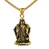 Colar de Aço Titânio com Pingente de Aço Inoxidável, God of Elephant, Moda Hip Hop Europeia e Americana para Homens, Personalidade