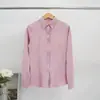 Camisa de Color Sólido para Mujer 2024 Nueva Moda Manga Larga Ajustada Sencilla Elegante Versátil Cuello Camisero Camisa para Mujer