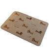 Esterilla de Suelo Imitación Lino, Alfombrilla Absorbente Antideslizante para Baño, Felpudo Antideslizante con Base de Goma, Alfombra de Secado Rápido para Entrada de Baño