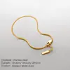 Joias Transfronteiriças Pulseira de Aço Inoxidável Moda Europeia e Americana Pingente Corrente Quadrada Masculina Pulseira 18K Moda para o Dia a Dia
