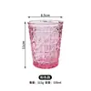 Copa de Vidrio Hecha a Mano con Diseño Creativo Grabado, Vaso para Whiskey, Vaso de Agua Estilo Bosque Fresco, Taza de Té para Mujer