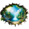 Adesivos Decorativos para Parede de Porta e Janela de Restaurante com Padrão de Paisagem Bonita Adesivos Impermeáveis para Carroceria 3