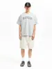 Camiseta de Manga Curta Estilo Retrô Americano Nanxia High Street Moda Masculina, Design Solto, Top de Meia-Manga com Gola Redonda de Nicho