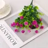 Eucalipto Camelia Simulada Planta Artificial Eucalipto Hoja de Dinero del Amazonas Rosa Ramo Simulado Decoración de Interiores