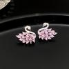 Brincos de Prata S925 Elegantes de Luxo Leve com Microincrustação de Zircônia em Formato de Cisne Exquisitos da Moda Simples Versáteis Brincos de Prata Brincos