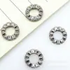 Retenção de Cor Elevada Ouro 14K Preenchido Zircônia Micro-Pavimentada Anel de Diamante com Furo Grande Contas Separadas Acessórios de Joia Feito à Mão DIY Pulseira Pingente Argola para Pendurar