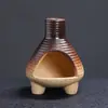 Fogão de aromaterapia pequeno com lareira de cerâmica transfronteiriça, estilo retrô, para aromaterapia, com suporte para madeira sagrada e queimador de sálvia.