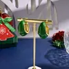 Especial de Natal Atmosfera Europeia e Americana Elegante Retrô Brincos Estilo CELI Barco Lua Brincos de Esmalte Coloridos Sedosos Gota de Óleo