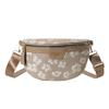 2024 Verão Nova Moda Peito Bolsa Impressa Casual Viagem Cintura Bolsa Commuter Flor Ombro Crossbody Bolsa