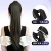 Trança de peruca rabo de cavalo com presilha de garra grande para mulheres, popular online, peruca de rabo de cavalo alto natural, sem sensação de cair, cabelo longo levemente cacheado, acessório de cabelo para rabo de cavalo