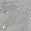 En stock Fábrica Boquilla Plana Pajita de Silicona Manguera de Silicona Transparente de Grado Alimenticio Tubo Ovalado de Silicona Conector para Pajita de Tubo Ovalado